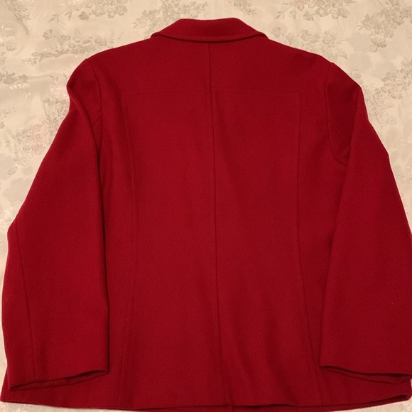 Red Wool Pendleton Pea Coat - Size 16 - 100% Merino Wool - Gorgeous coat! - Picture 6 of 10